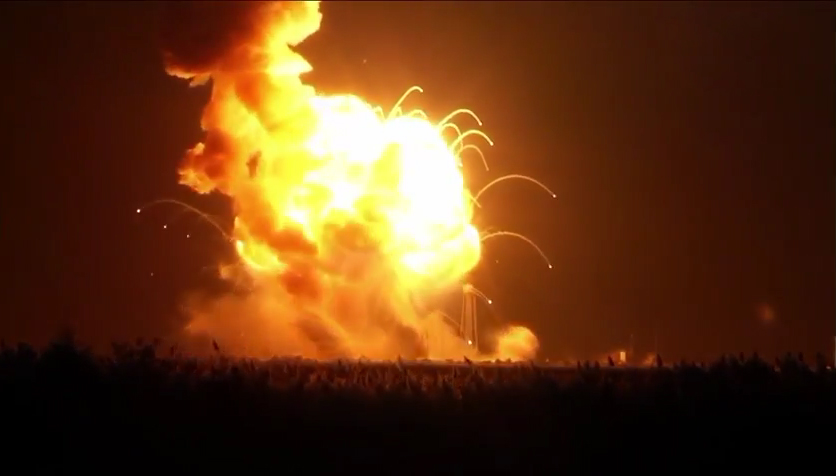 ช็อคโลก จรวด Antares ประเทศ อเมริกา ระเบิดหลังทะยาน 6 วินาที
