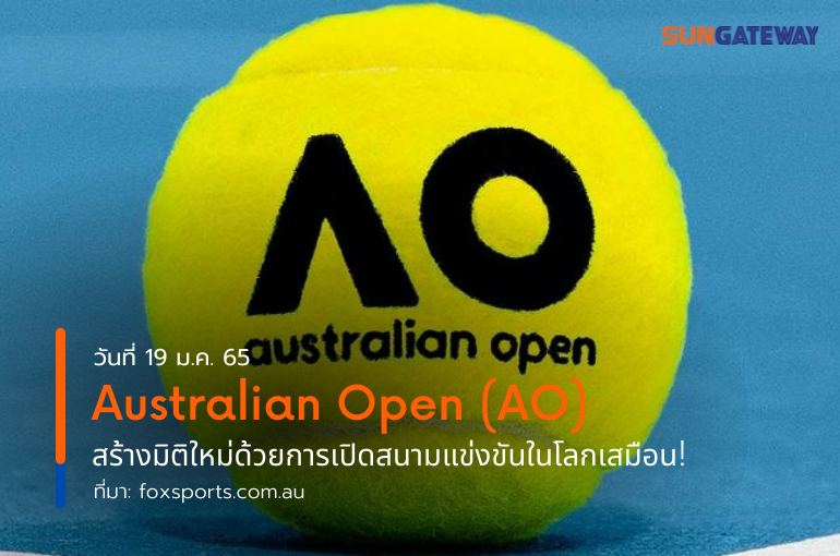 Australian Open (AO) สร้างมิติใหม่ด้วยการเปิดสนามแข่งขันในโลกเสมือน!