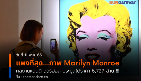 แพงที่สุด…ภาพ Marilyn Monroe ผลงานแอนดี วอร์ฮอล ประมูลได้ราคา 6,727 ล้าน !!!