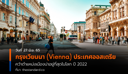 กรุงเวียนนา (Vienna) ประเทศออสเตรีย คว้าตำแหน่งเมืองน่าอยู่ที่สุดในโลก ปี 2022