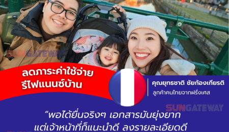 คุณยุทธชาติ ลูกค้าคนไทยทำงานอยู่ที่ฝรั่งเศส รีไฟแนนท์คอนโด