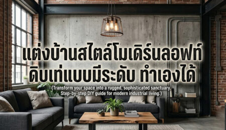 แต่งบ้านสไตล์โมเดิร์นลอฟท์ ดิบเท่แบบมีระดับ ทำเองได้