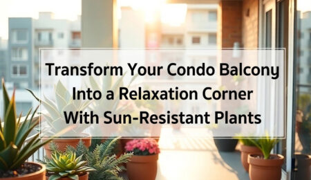 Transform Your Condo Balcony Into a Relaxation Corner With Sun-Resistant, Easy-Care, Mess-Free Potted Plants