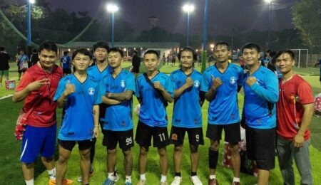 Donations to Living Streams, San Sai District, Chiang Mai, for 43 football players.