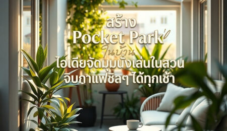 สร้าง Pocket Park ในบ้าน ไอเดียจัดมุมนั่งเล่นในสวน จิบกาแฟชิลๆ ได้ทุกเช้า
