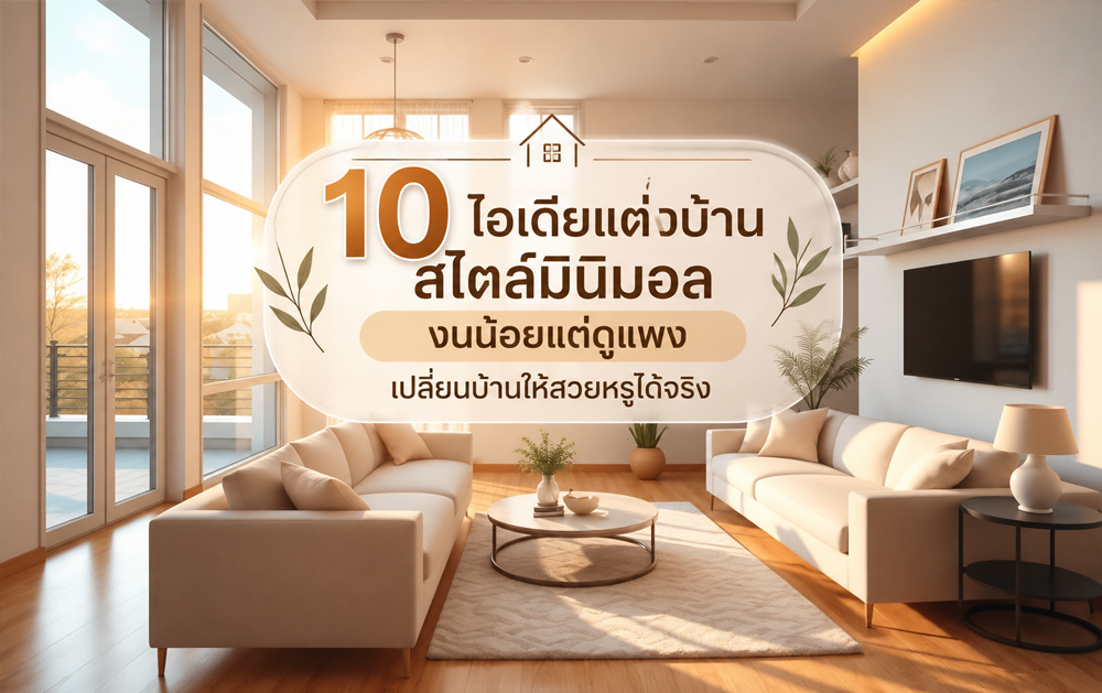 10 ไอเดียแต่งบ้านสไตล์มินิมอล งบน้อยแต่ดูแพง เปลี่ยนบ้านให้สวยหรูได้จริง