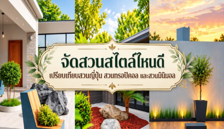 จัดสวนสไตล์ไหนดี เปรียบเทียบสวนญี่ปุ่น สวนทรอปิคอล และสวนมินิมอล