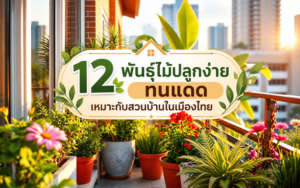 12 พันธุ์ไม้ปลูกง่าย ทนแดด เหมาะกับสวนบ้านในเมืองไทย